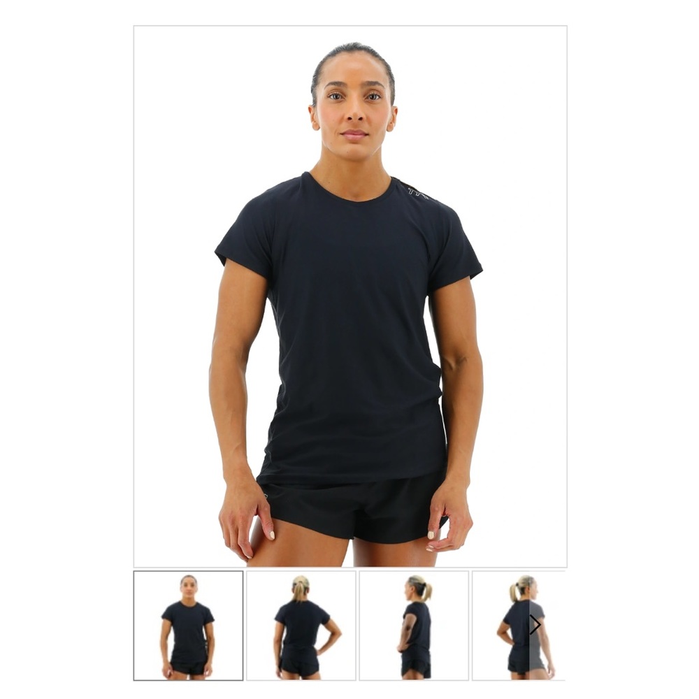 NWT - TYR Airtec Women's Short Sleeve Tee, Black Mesh, Size S (4/6)